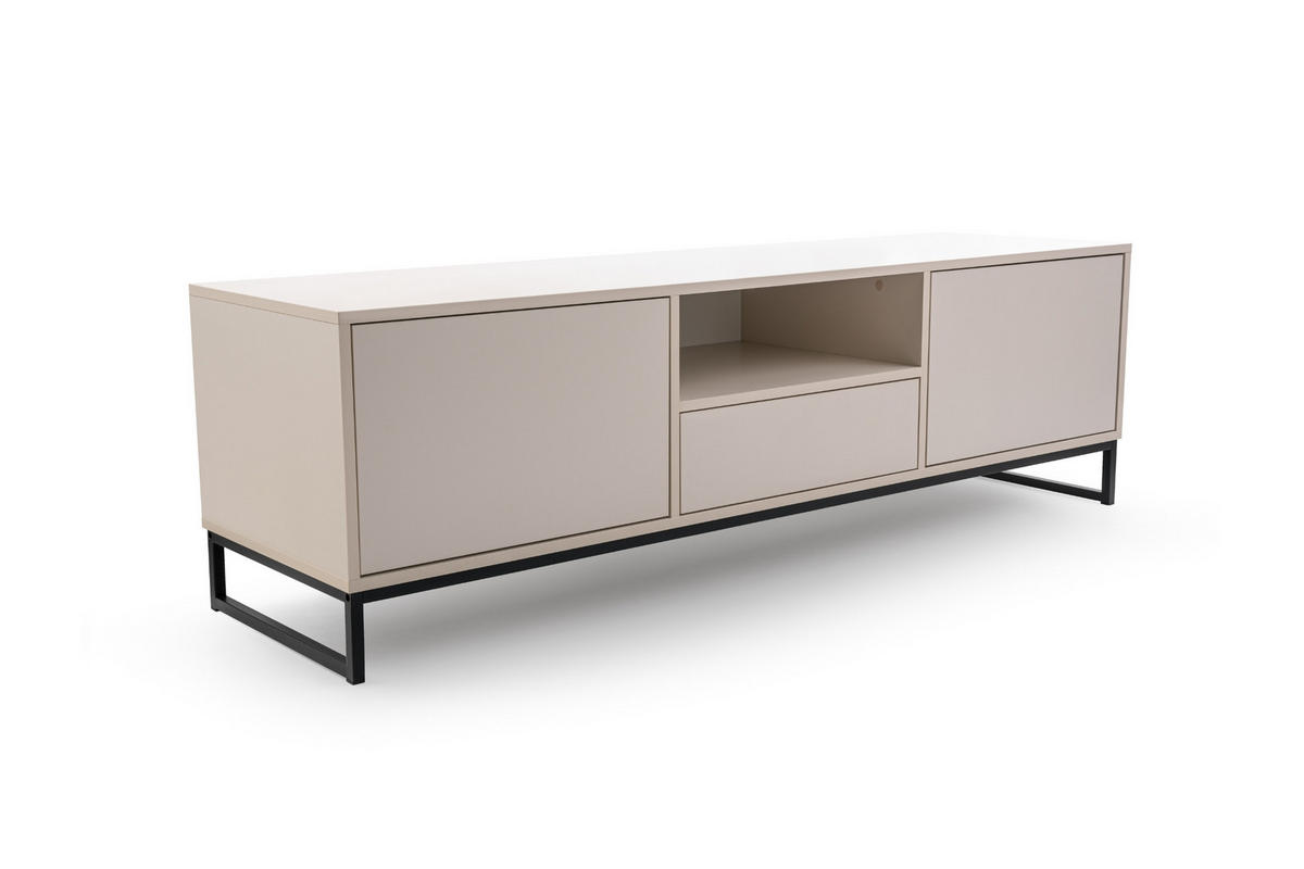 TV-LOWBOARD GENEVE 160/49/45 cm in Sandbeige - Beige, Holzwerkstoff (160/49/45cm) - Deine Möbel 24