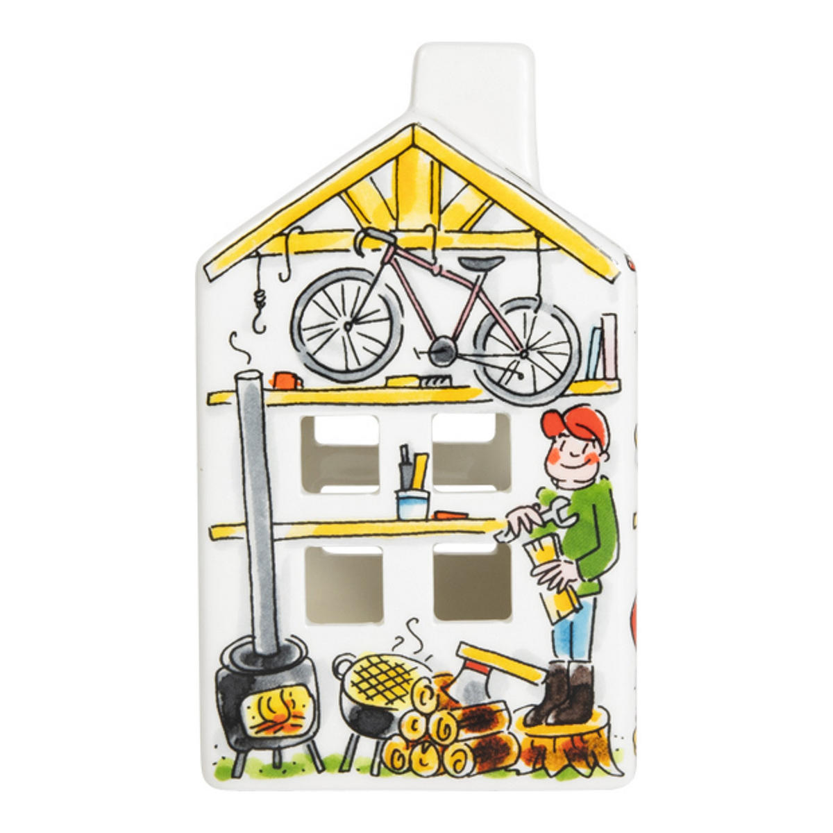 LICHTHAUS Vatertag Männerhöhle in Bunt - 14,50cm - Multicolor, Keramik (8.5/14.5/8.3cm) - Blond Amsterdam
