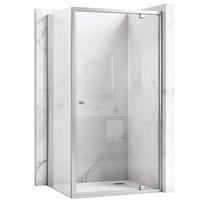 DUSCHKABINE Rea Primo Swing 80x100 Chrome - Chromfarben, Glas (80/100/190cm) - REA