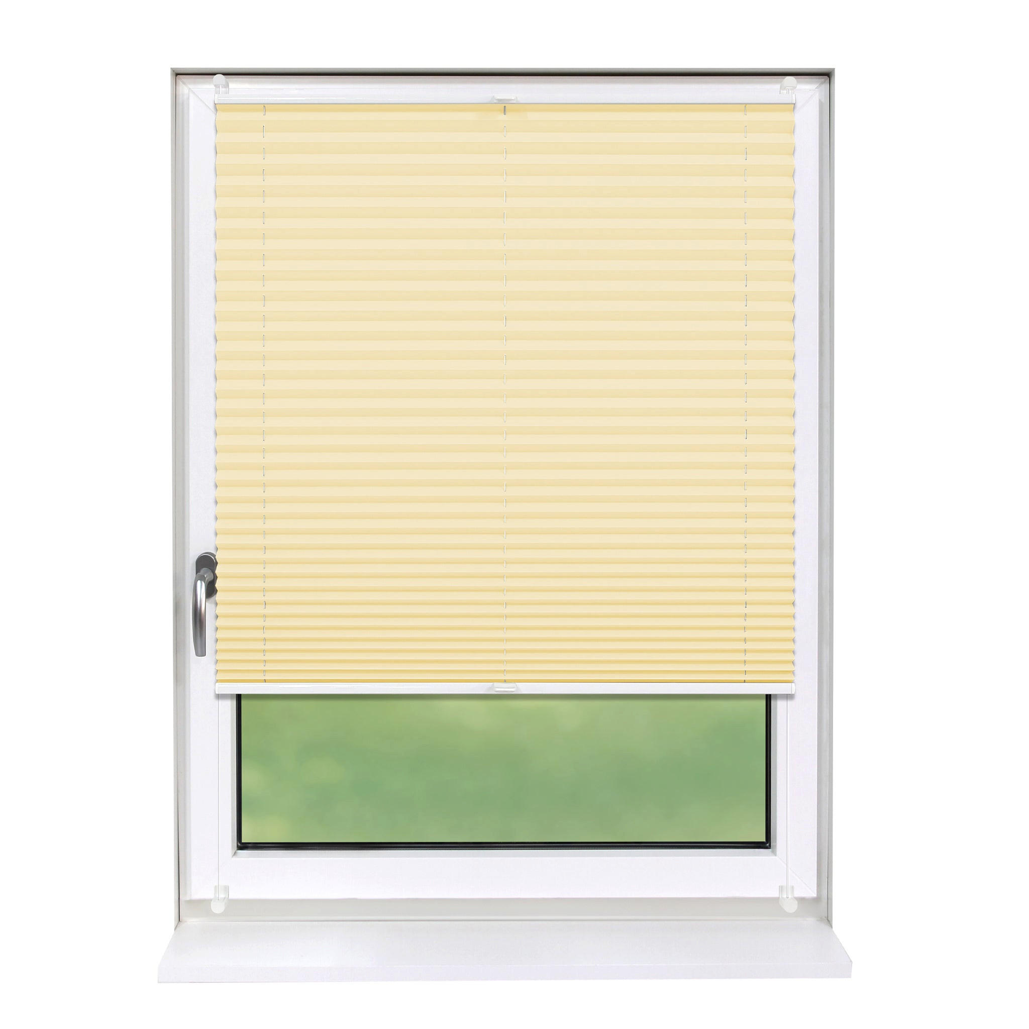 PLISSEE Basic ohne Bohren - Hellgelb, Textil (90/150cm) - Deco-Raum