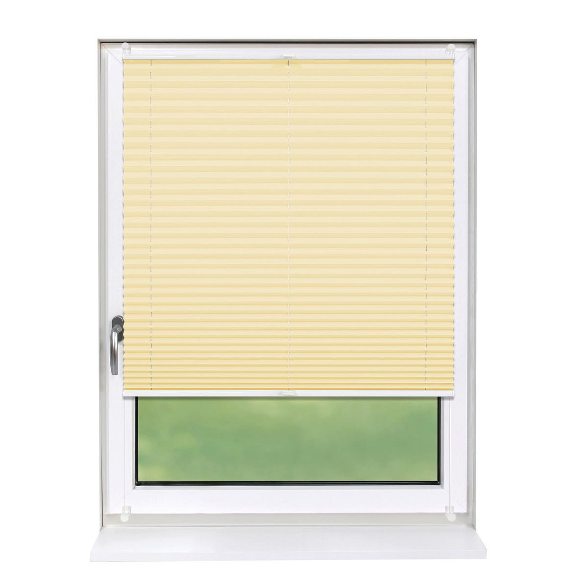 PLISSEE Basic ohne Bohren - Hellgelb, Textil (60/150cm) - Deco-Raum
