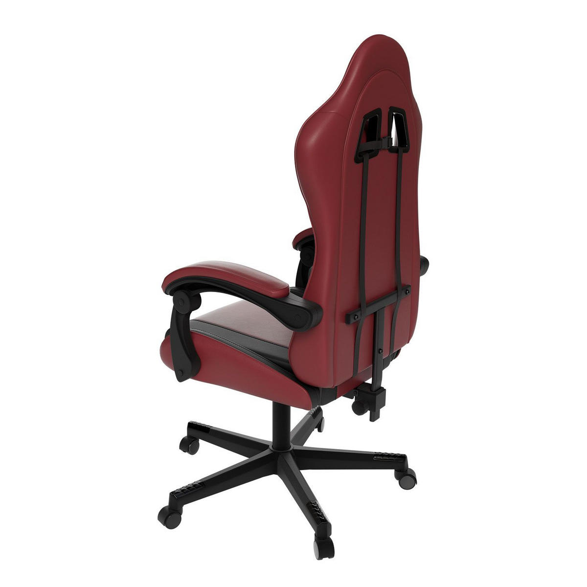 GAMINGSTUHL HyperSeat bordeaux/schwarz - Bordeaux, Kunststoff (63/131/121cm) - Juskys