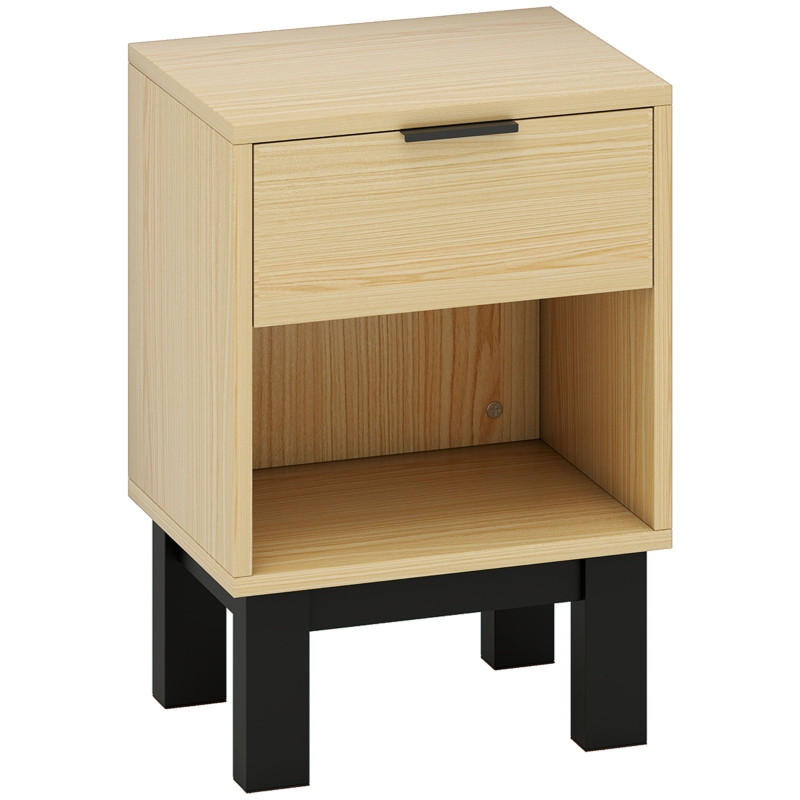 NACHTTISCH 26/35/50 cm Eiche aus Holzwerkstoff mit Schublade - Braun, Holz (26/50/35cm) - OKWISH