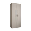 DREHTÜRENSCHRANK 245,5/100/50 2-türig - Kaschmir/Schwarz, Holz/Metall (100/245.5/50cm) - Abiks Möbel
