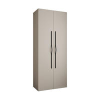 DREHTÜRENSCHRANK 245,5/100/50 2-türig - Kaschmir/Schwarz, Holz/Metall (100/245.5/50cm) - Abiks Möbel