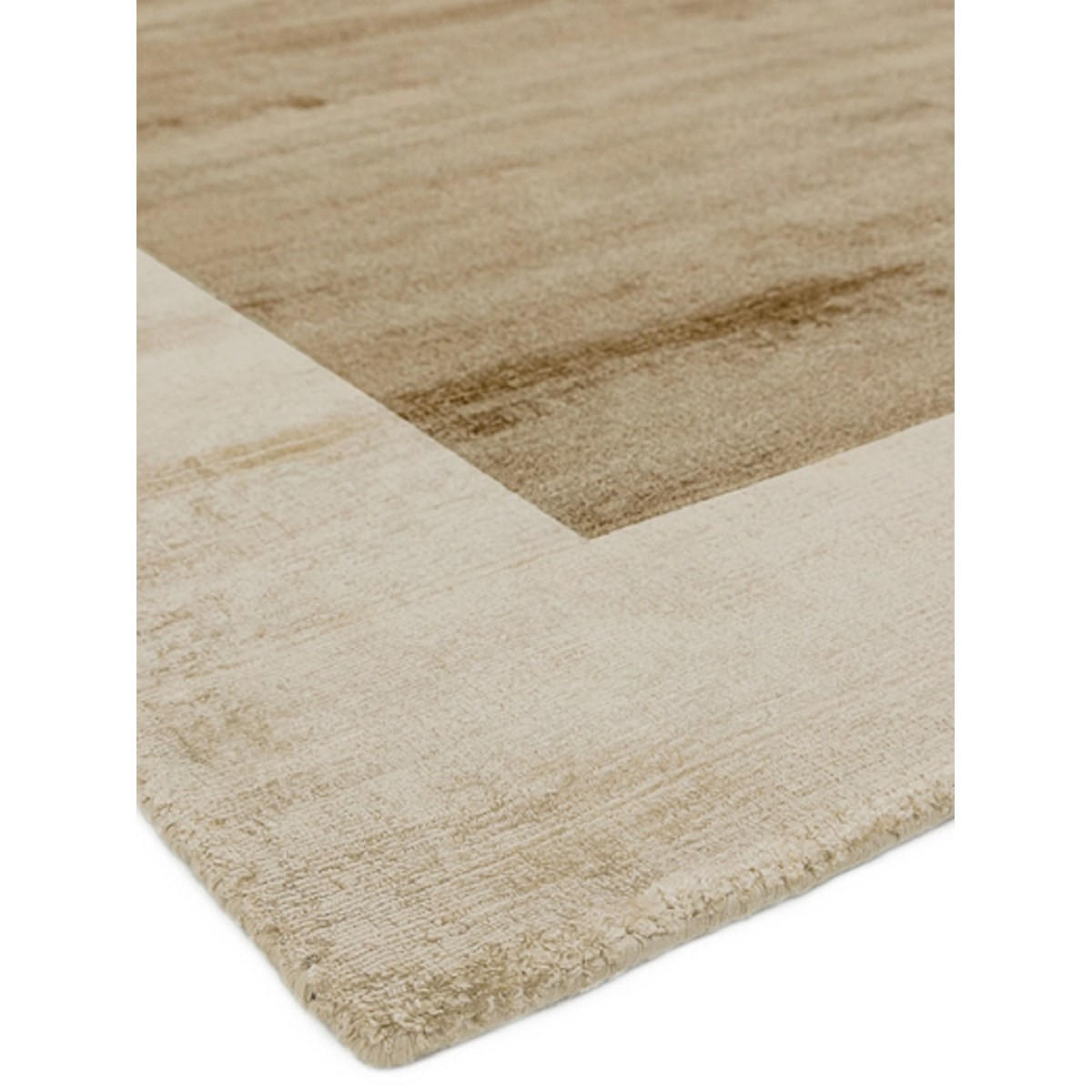 TEPPICH Einfarbiger handgefertigter mit Kanten LAME Beige 200 x 200 cm - Beige, Textil (200/200cm) - Novatrend