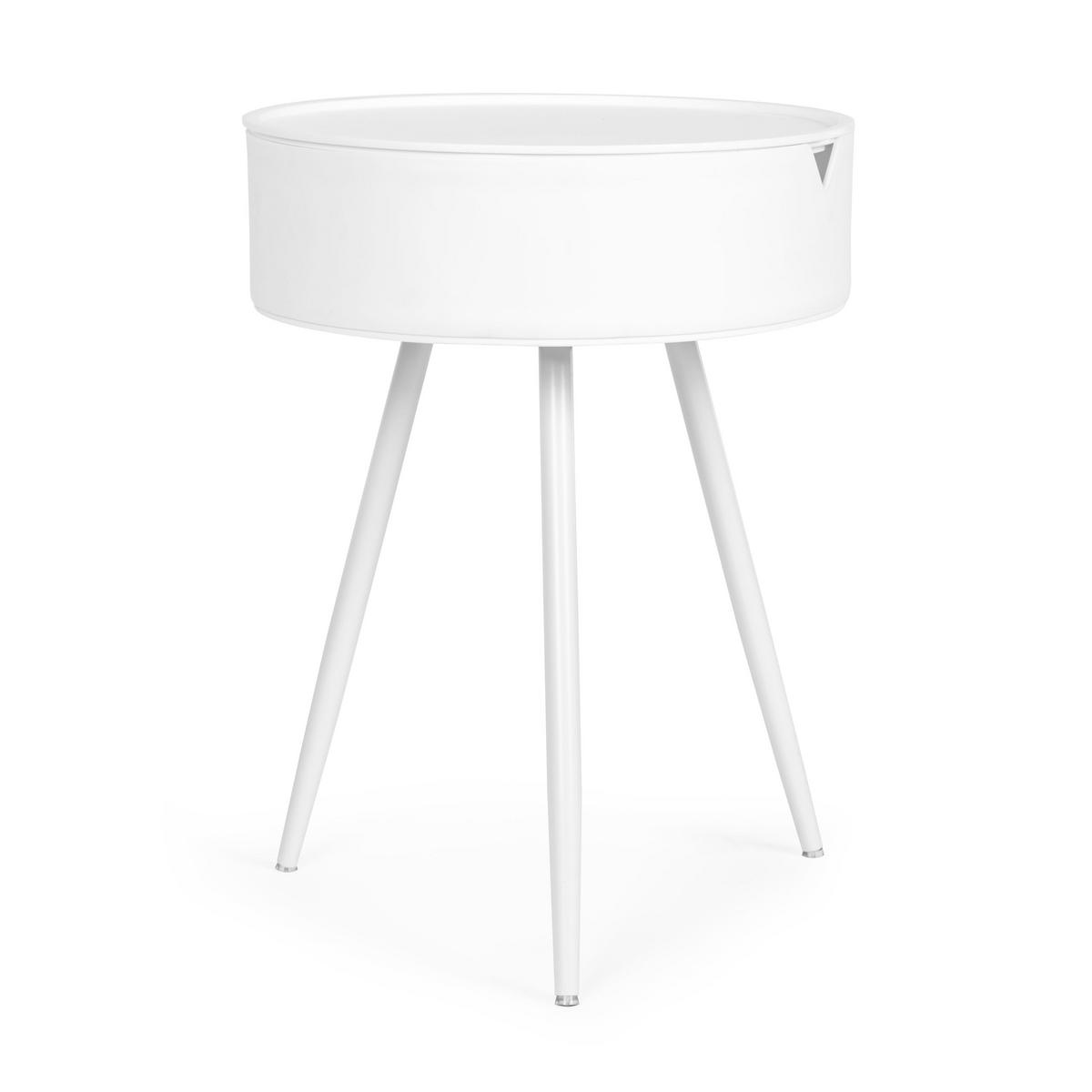 BEISTELLTISCH NILO Weiß - Weiß, Kunststoff/Metall (40.5/40.5/54cm) - Mat-Haus