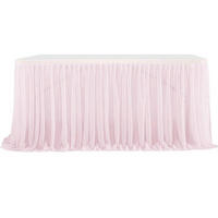 TISCHROCK Rosa 183 x 76 cm - Rosa, Textil (182.8/76.2/1cm)