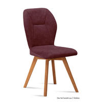 ESSZIMMERSTUHL (2er-Set) Donia 51x92x60 Eiche geölt/Marsala - Eichefarben/Brombeere, Kunststoff (60/92/51cm) - 58aufmkessel