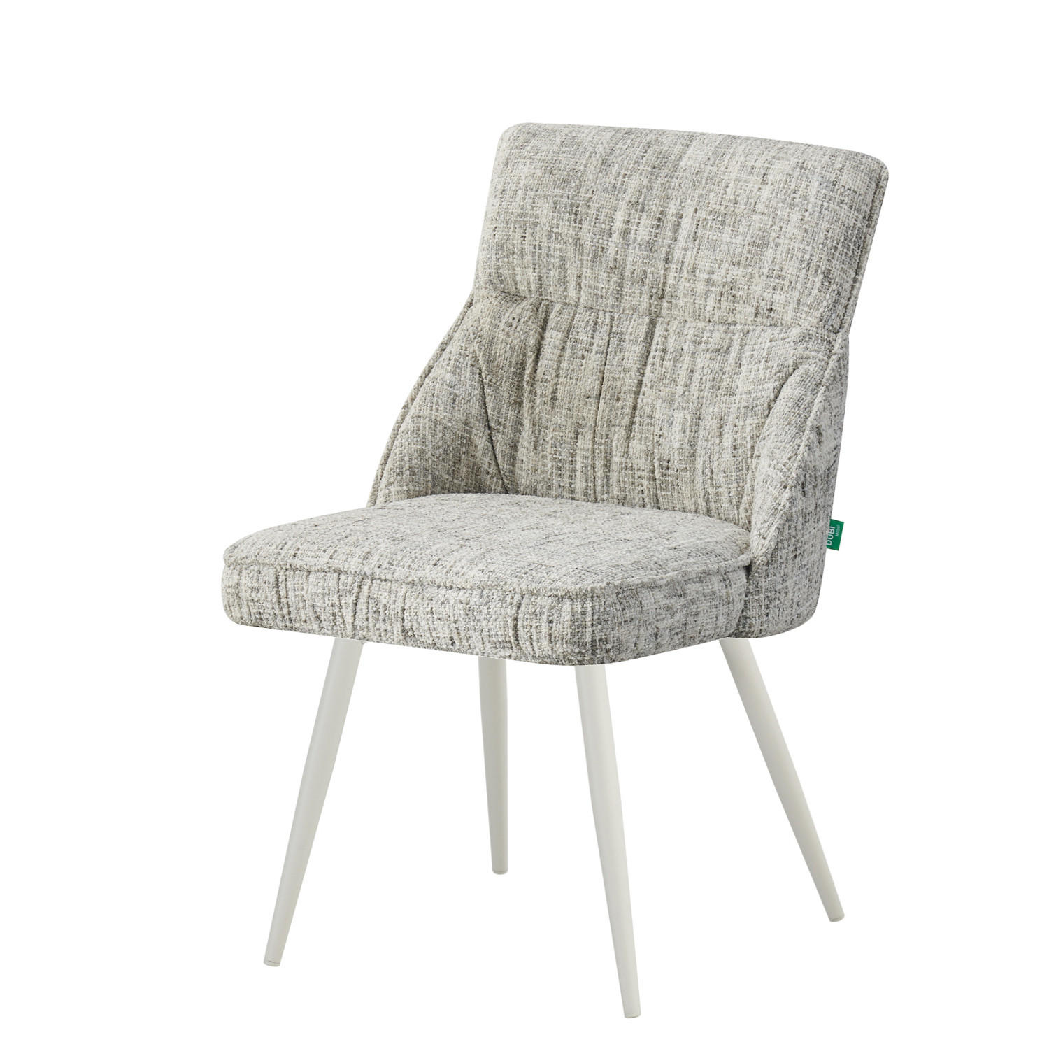 ESSZIMMERSTUHL MELINA 2er-Set - Hellgrau/Weiß, Textil/Metall (49/83/62cm) - DUBI Möbel