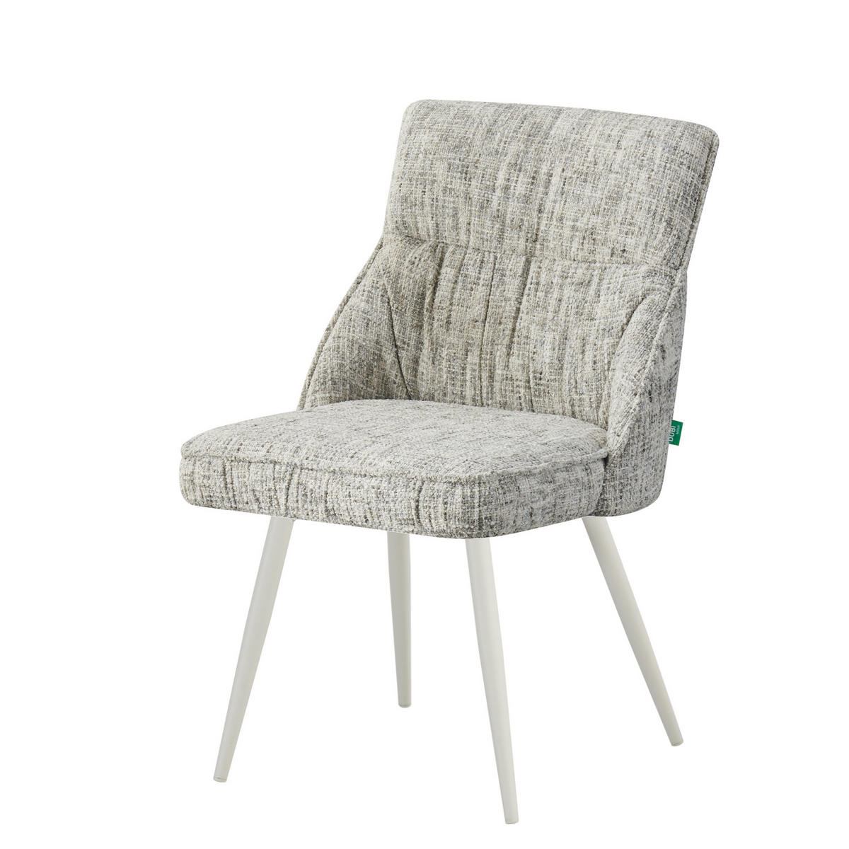 ESSZIMMERSTUHL MELINA 2er-Set - Hellgrau/Weiß, Textil/Metall (49/83/62cm) - DUBI Möbel