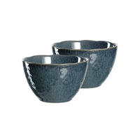 KERAMIKSCHALEN Matera Blau ø 15.3 cm 2er Set - Blau, Keramik (15.3cm) - Leonardo Living