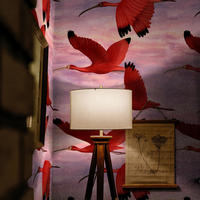 TAPETE Tropische aus echtem Papier, 200x280cm, 8 Bögen - Pink, Papier (200/280cm) - WALLPAPERS4BEGINNERS