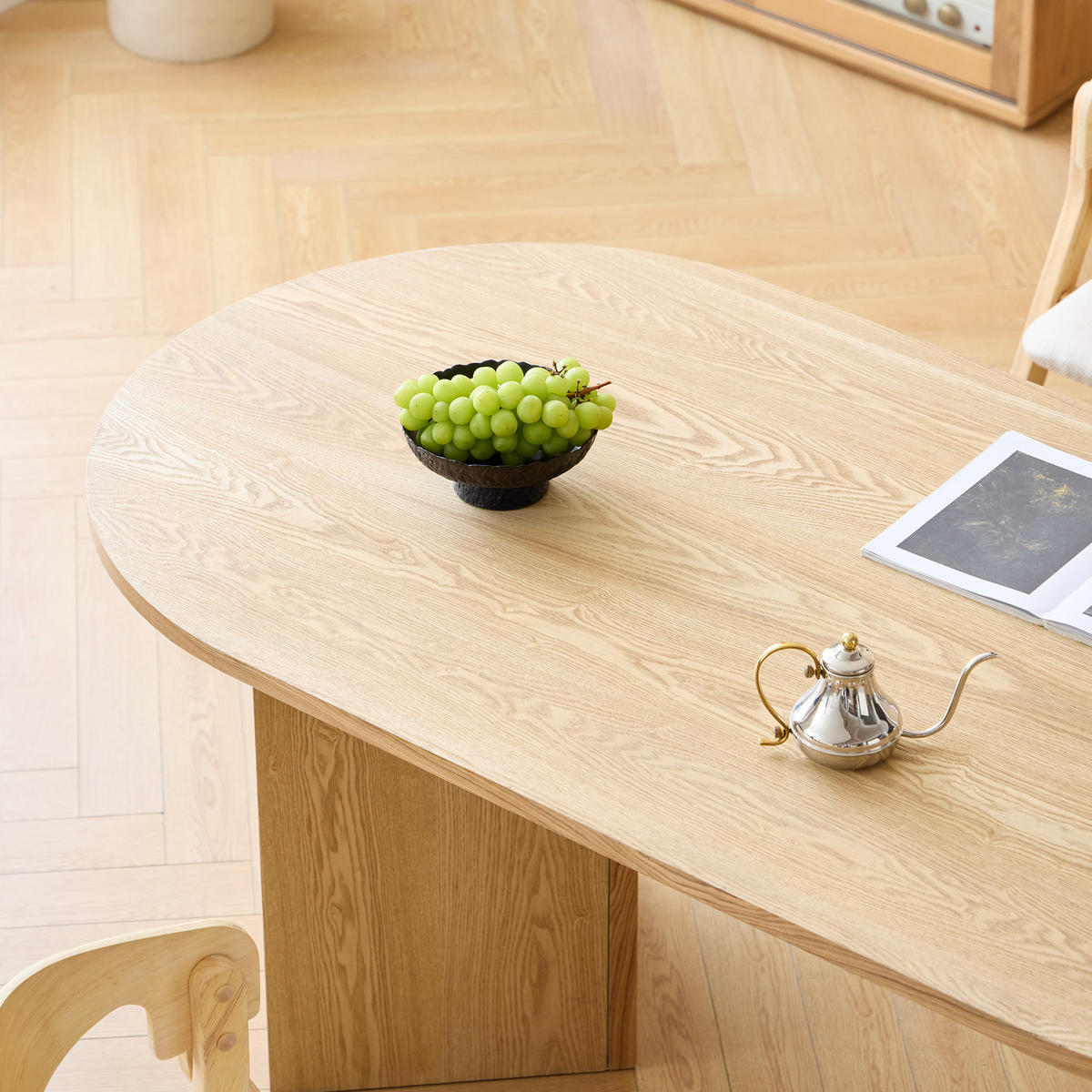 ESSTISCH Oval Braun 120 x 75 x 75 (cm) - Braun, Holz (90/180/74cm) - Nordlys