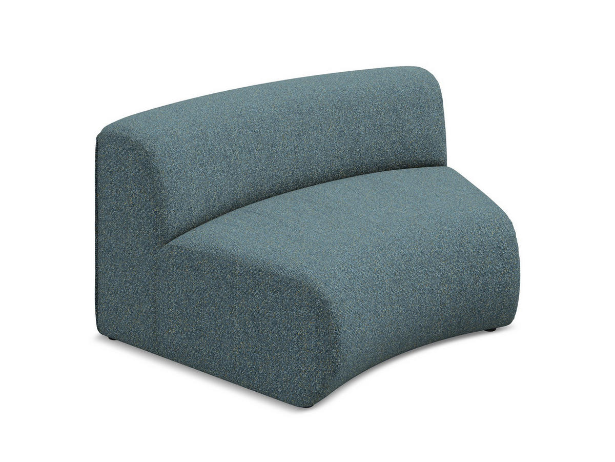 SOFAELEMENT Strukturstoff Stoff Blau - Blau/Blaugrau, Kunststoff/Textil (147/70/89cm) - Makamii