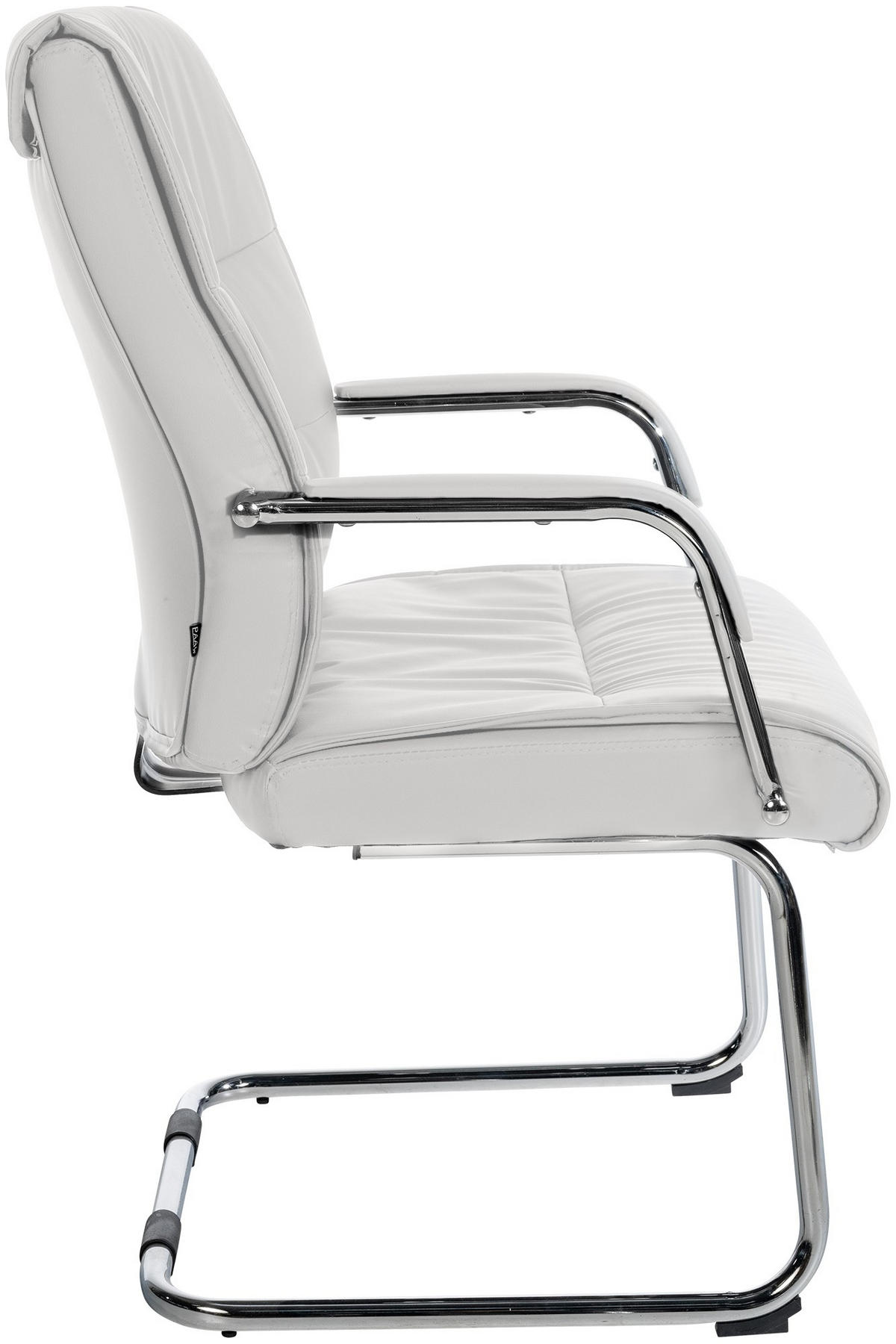 SCHWINGSTUHL Lederlook weiß - Chromfarben/Weiß, Textil/Metall (58/100/66cm) - CLP