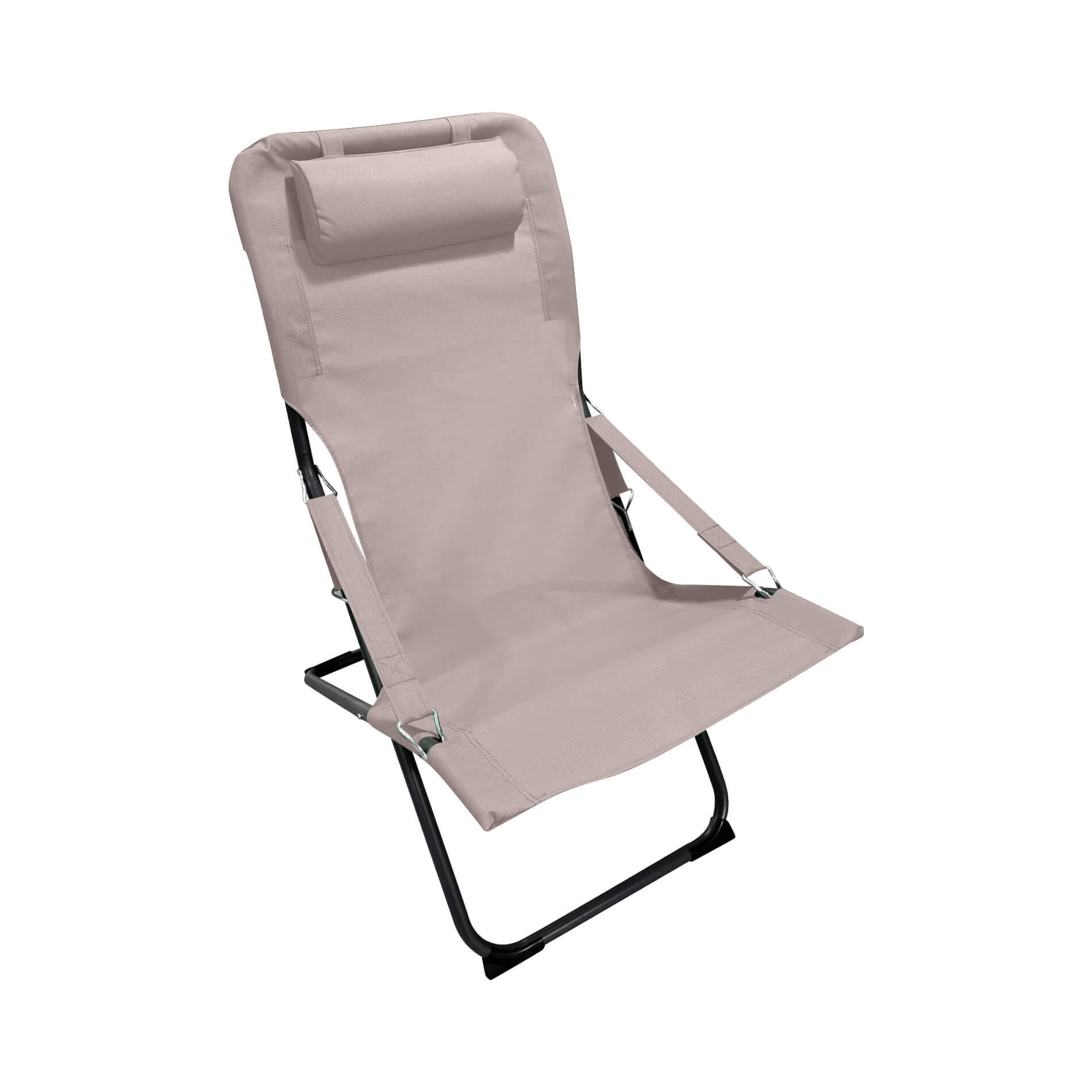 GARTEN-RELAXSESSEL Beige 63/83/98 cm - Beige, Metall (63/88/83cm) - Mobili Rebecca