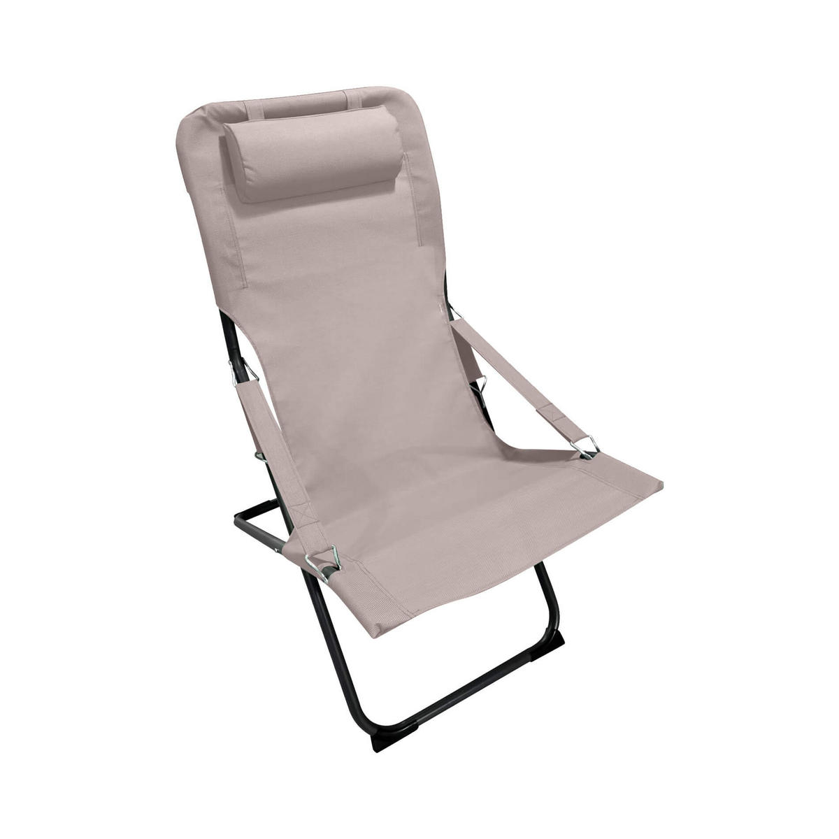 GARTEN-RELAXSESSEL Beige 63/83/98 cm - Beige, Metall (63/88/83cm) - Mobili Rebecca