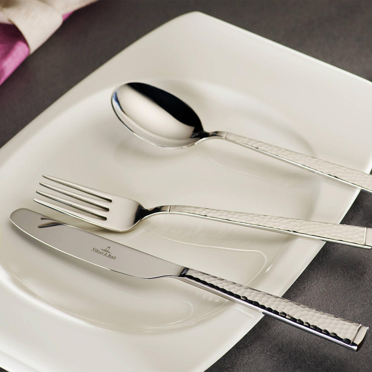 TAFELBESTECK Blacksmith silber 70er Set - Silberfarben, Metall - Villeroy & Boch