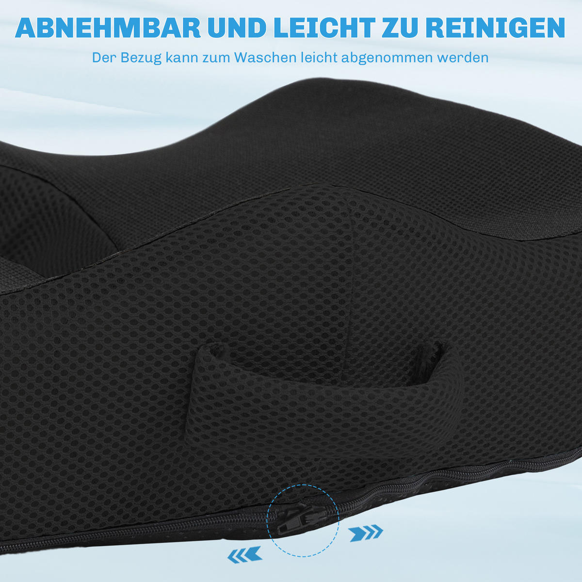 SITZKISSEN - Schwarz, Kunststoff (44/39/13cm) - HOMCOM