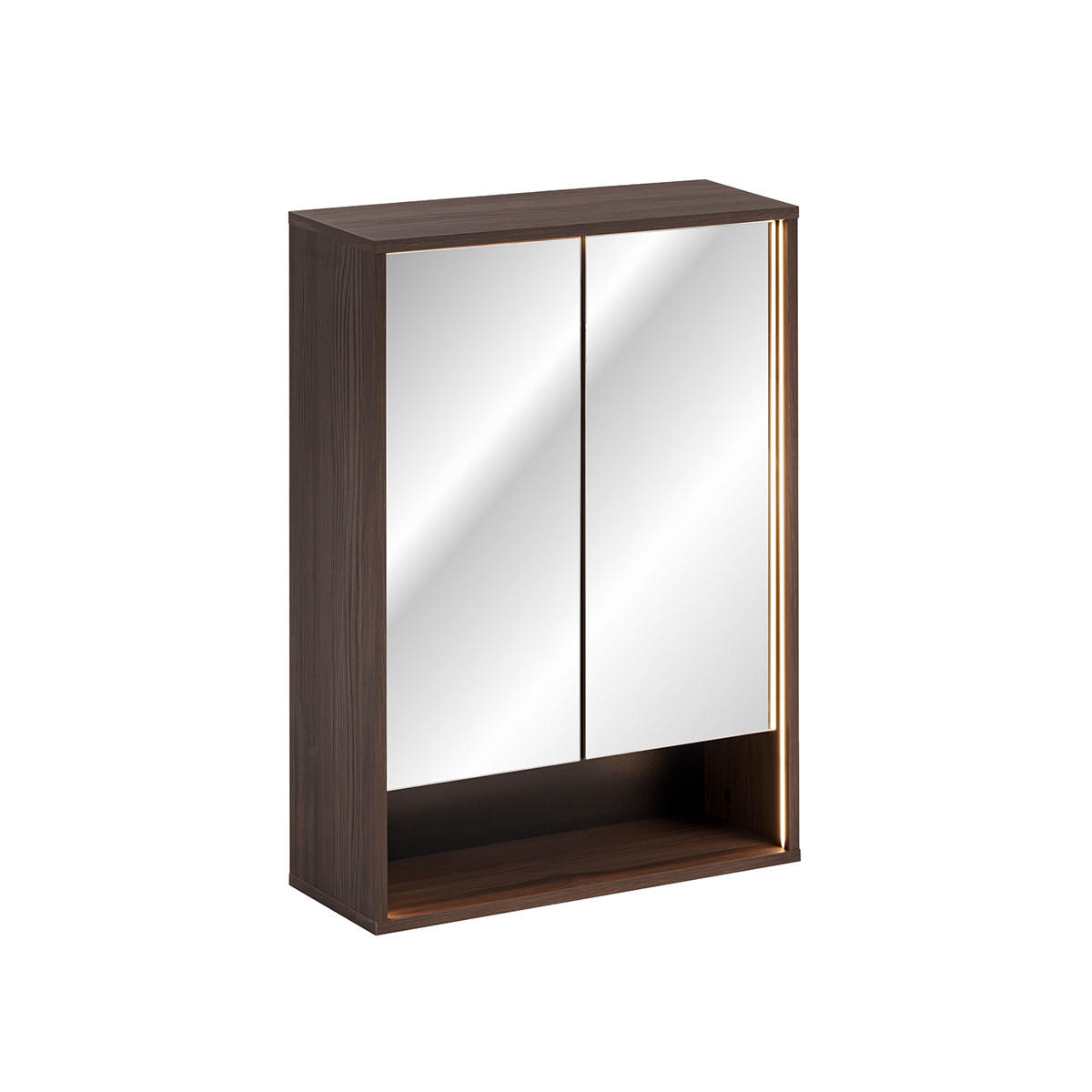 BADMÖBEL 60cm Moka 2er-Set Holz - Braun, Holzwerkstoff (60/84.5/46cm) - Petits-meubles