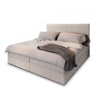 POSTEL BOXSPRING PISA 160x200 cm, s matrací a úložným prostorem, krémová - krémová, kompozitní dřevo/textil (160/200cm) - MASSENO