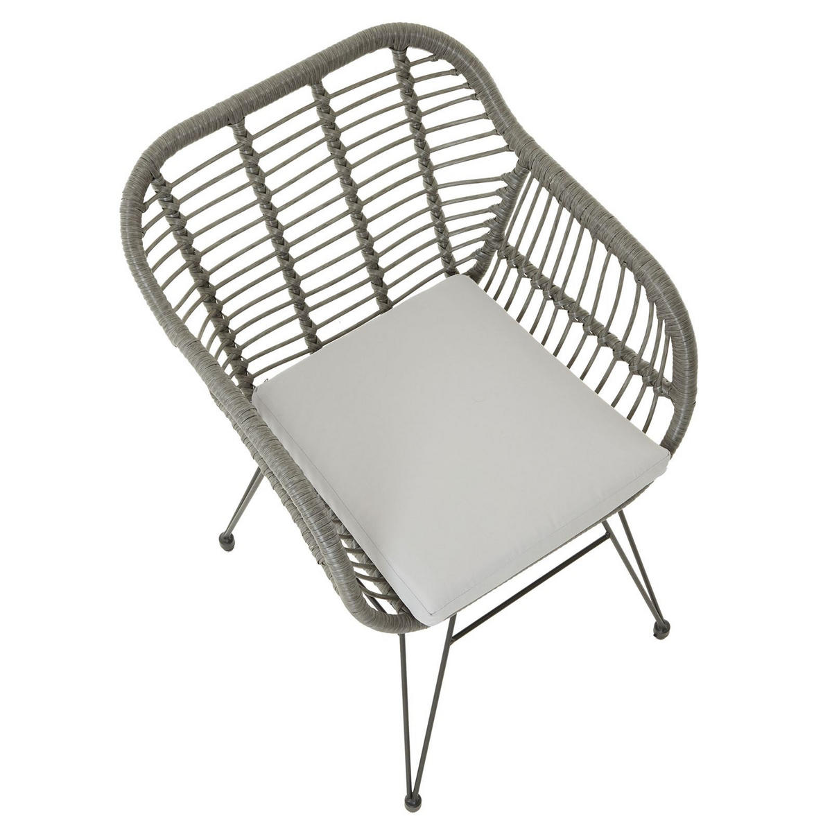 GARTENSTUHL PARAMO 2ER-SET - Grau, Textil/Metall (61/82/57cm) - IDIMEX