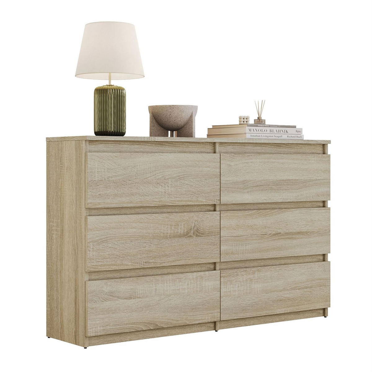 SIDEBOARD HANA M6 Sonoma Eiche 120cm - Sonoma Eiche, Holzwerkstoff (120/74.4/30cm) - Lookway
