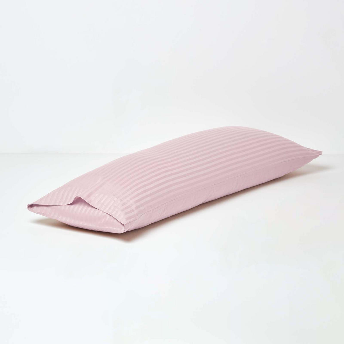 SEITENSCHLÄFERKISSENBEZUG Damast-Streifen, 48/136 cm - Flieder, Textil (50/140cm) - Homescapes