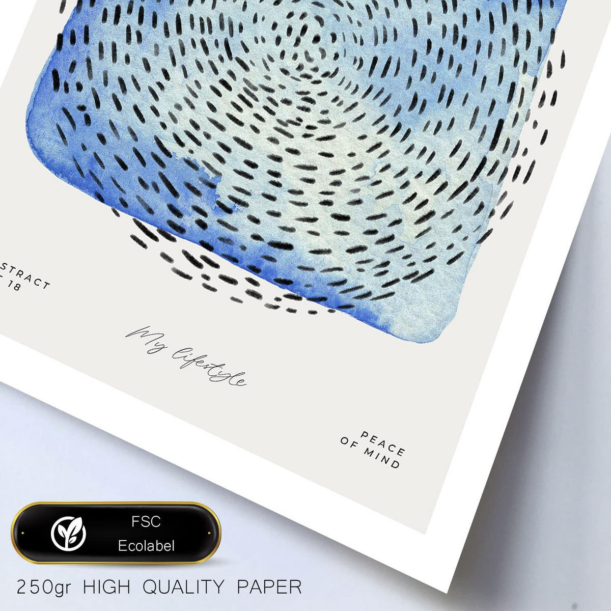 POSTER Set Mit 6 Abstrakte Ruhig A3 & A4 Rahmenlos - Klar, Papier (29/3cm) - Nacnic