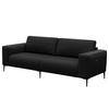 3-SITZER SOFA - Schwarz, Leder/Metall (225/77/88cm) - home24