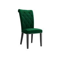 POLSTERSTUHL Christina, Holzfarbe: Schwarz - Schwarz/Grün, Holz/Textil (47/103/68cm) - MIRJAN24