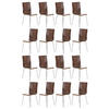 BESUCHERSTUHL 16er Set Holz walnuss - Walnussfarben, Holz/Metall (43/87/47cm) - CLP