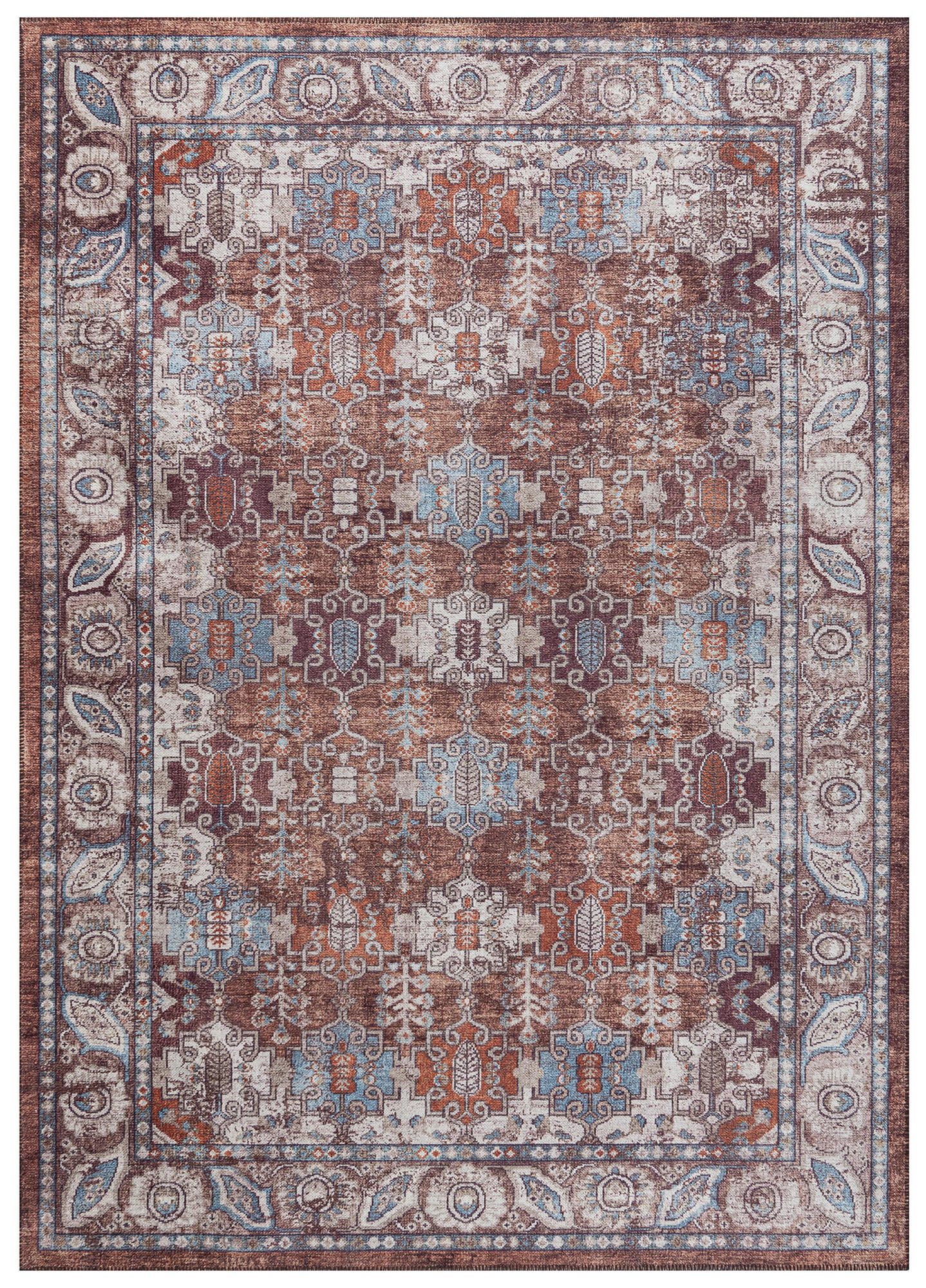 TEPPICH DUBAI rot vintage 120/180 cm - Rot, Textil (120/180cm) - Tapiso