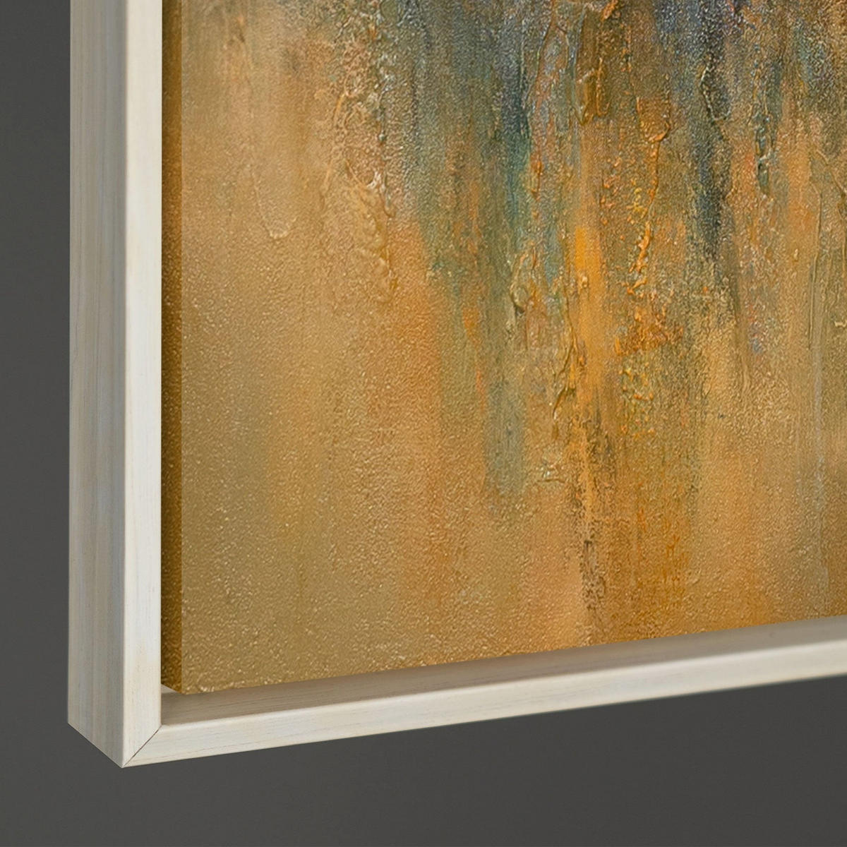 GEMÄLDE Goldener Weite Schattenfugenrahmen Beige 120x80 cm - Beige, Holz (120/80cm) - YS-art gallery