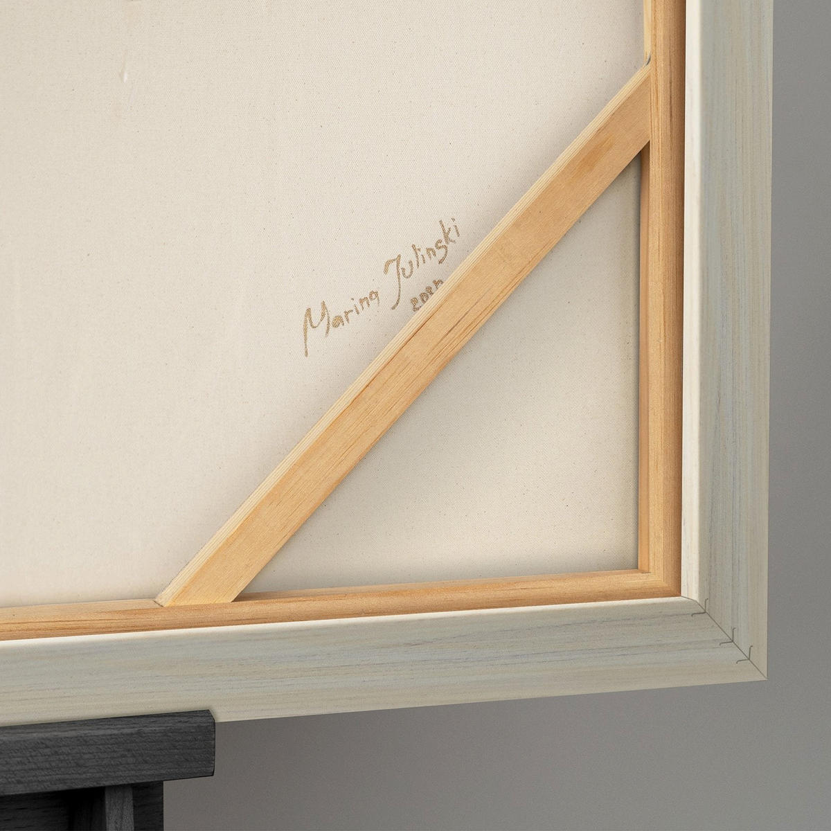 GEMÄLDE Goldene Horizonte II Schattenfugenrahmen Beige 140x100 cm - Beige, Holz (140/100cm) - YS-art gallery