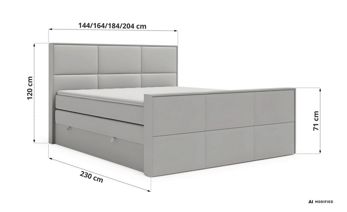 POSTEL BOXSPRING DELVIT KING DUO 140/200 - Hnědá Samet - Topper Visco - H4 - černá/hnědá, textil/plast (140/200cm) - MKS