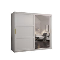 SCHWEBETÜRENSCHRANK 200/200/62 2-türig - Goldfarben/Weiß, Holz/Kunststoff (200/200/62cm) - Abiks Möbel