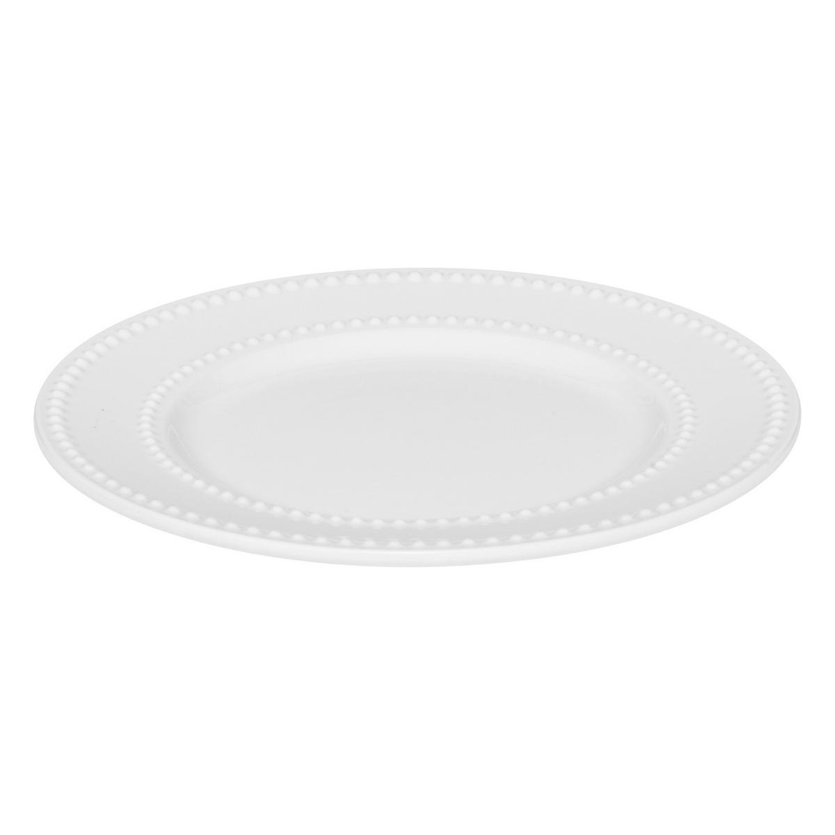ESSGESCHIRR Porzellan Set Pearl Weiß 27/27/2,9 cm - Weiß, Keramik (27cm) - Secret de Gourmet
