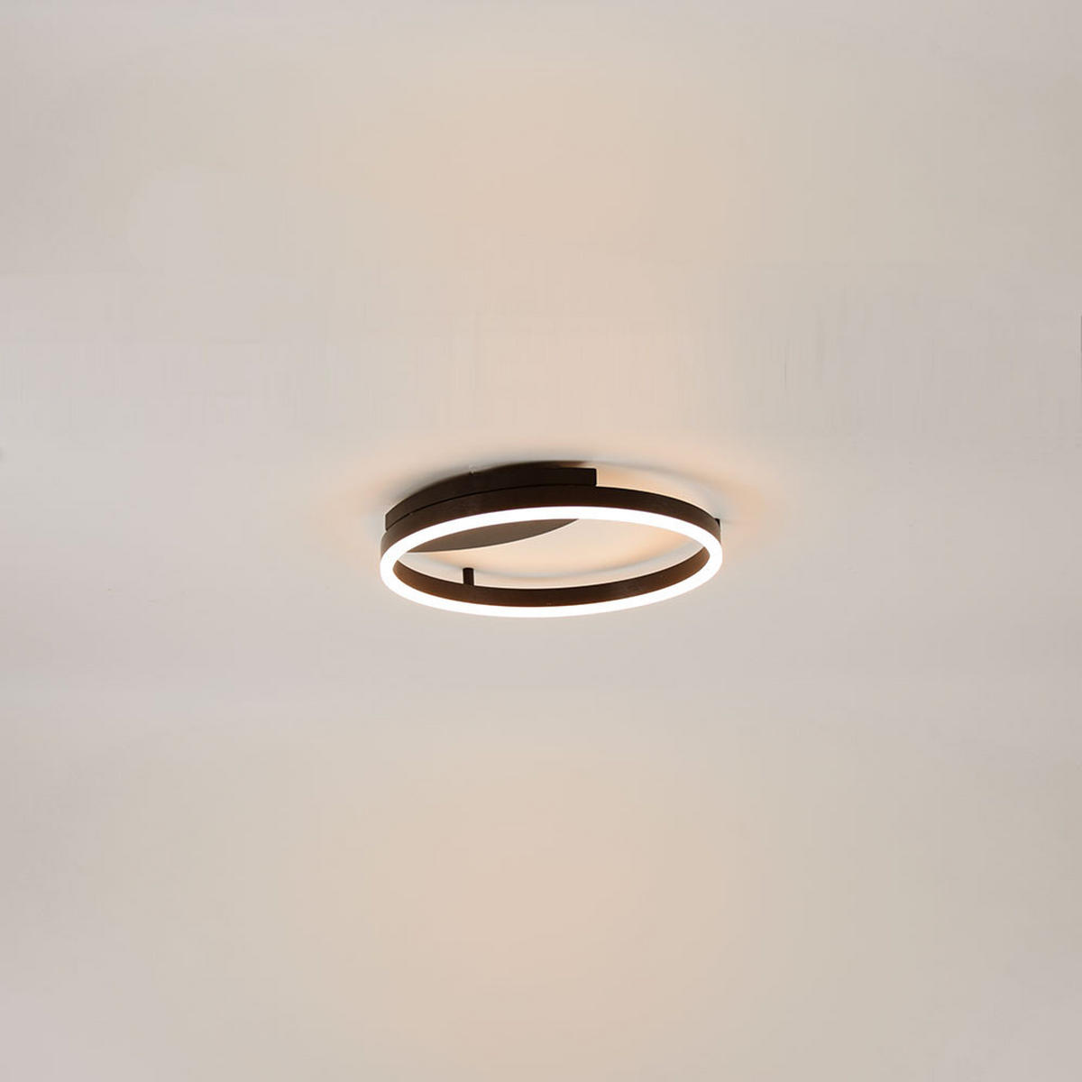 LED-WAND-/DECKENLAMPE Ring Schwarz Ø 40cm - Schwarz, Metall (40/40/5.5cm) - s.luce