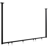 KLEIDERSTÄNDER 150x38x120-schwarz-Metall - Schwarz, Metall (120/80/7cm) - CLP