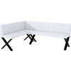 ECKBANK PETER_X - Weiß, Leder (142/196cm) - Meblini