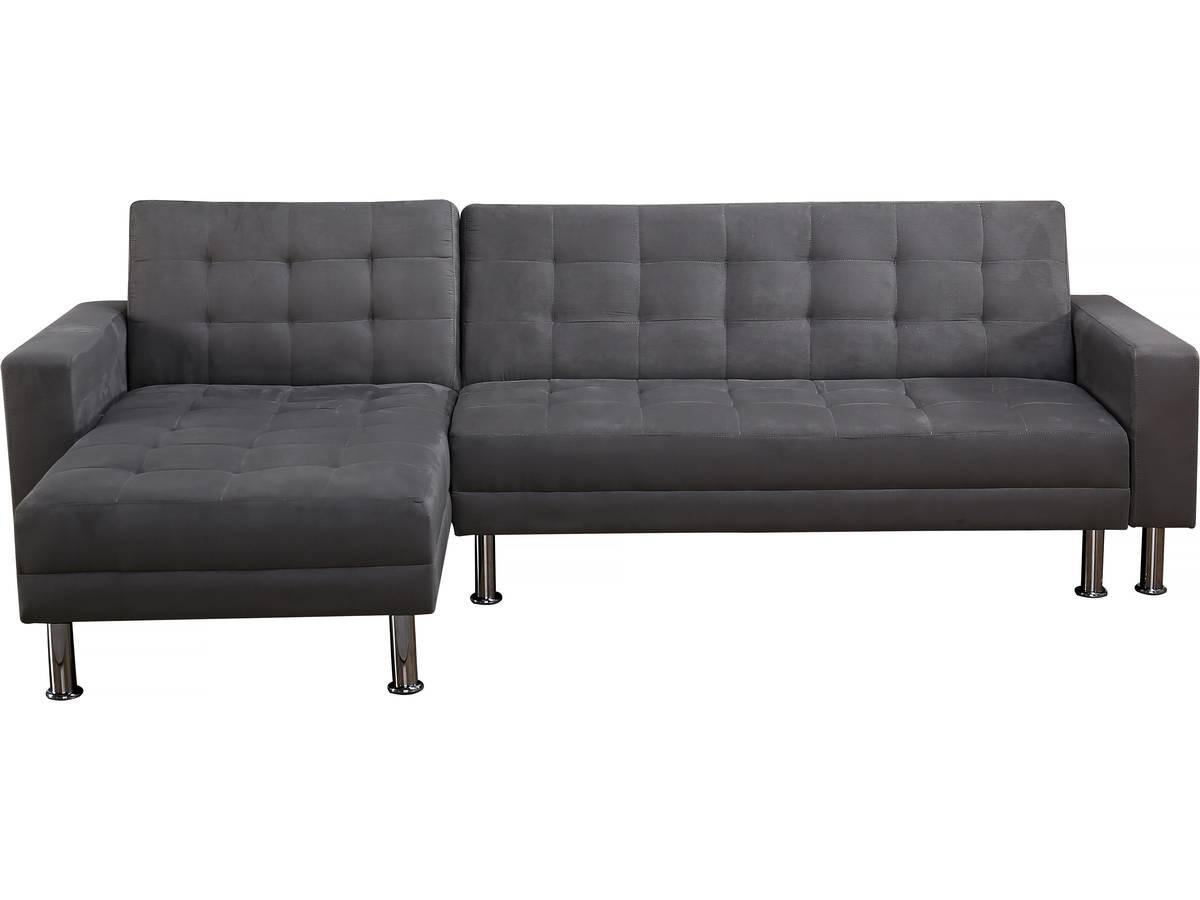 ECKSCHLAFSOFA Theo Grau - Grau, Textil (260/144cm) - Habitat Garten