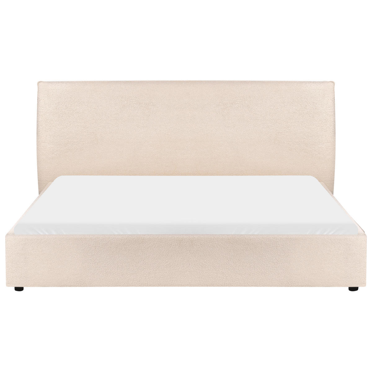 VODNA POSTELJA bouclé 180/200 cm bež Lavaur - bež, tekstil (180/200cm) - Beliani