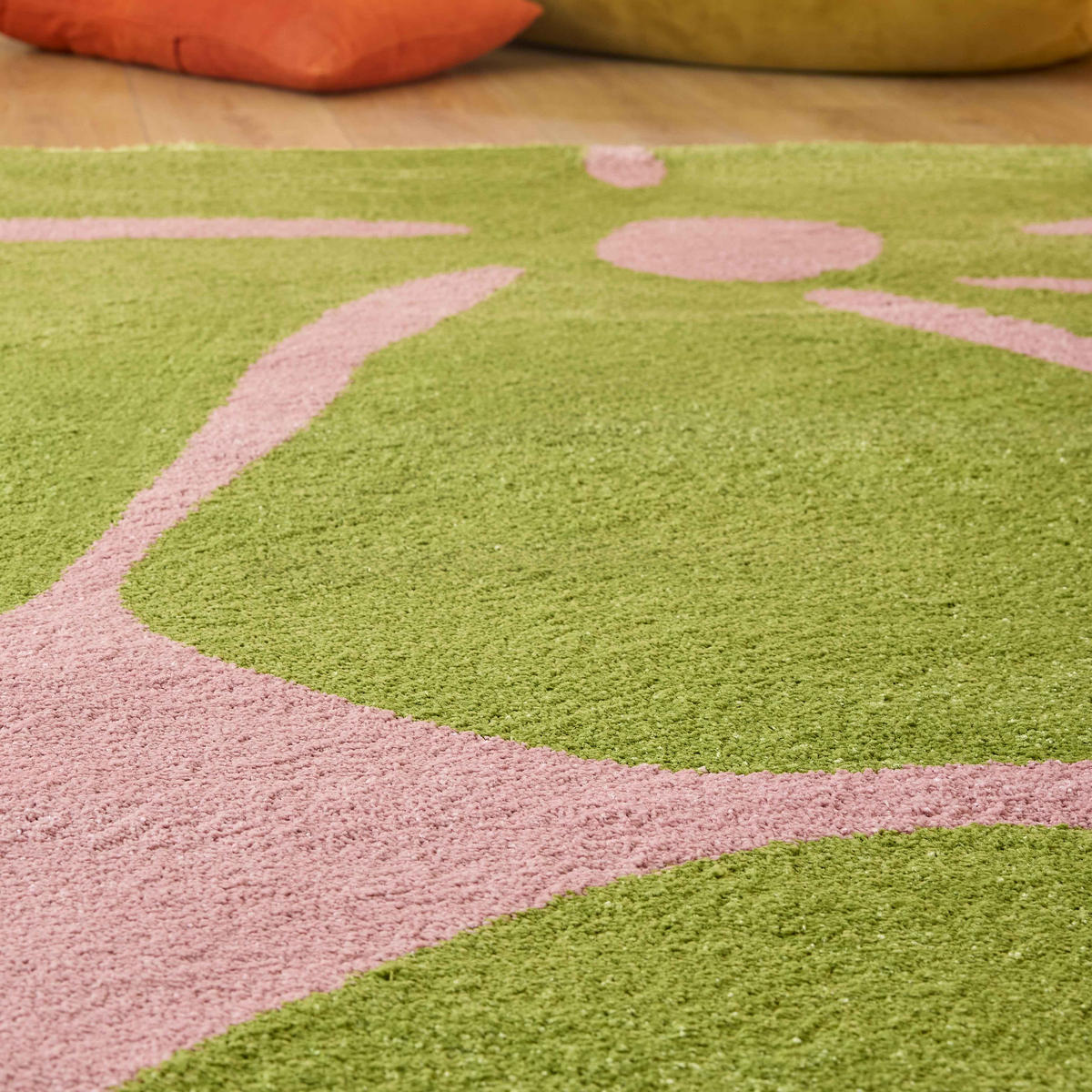 TEPPICH vintage blume grün Groovy 120x160 cm - Grün, Textil (120/160cm) - Nazar Rugs