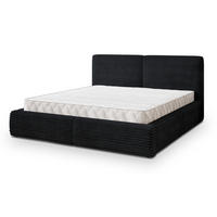 POLSTERBETT FELURO 160x200 cm mit Bettkästen - Schwarz - Schwarz, Holz (160/200cm) - MASSENO