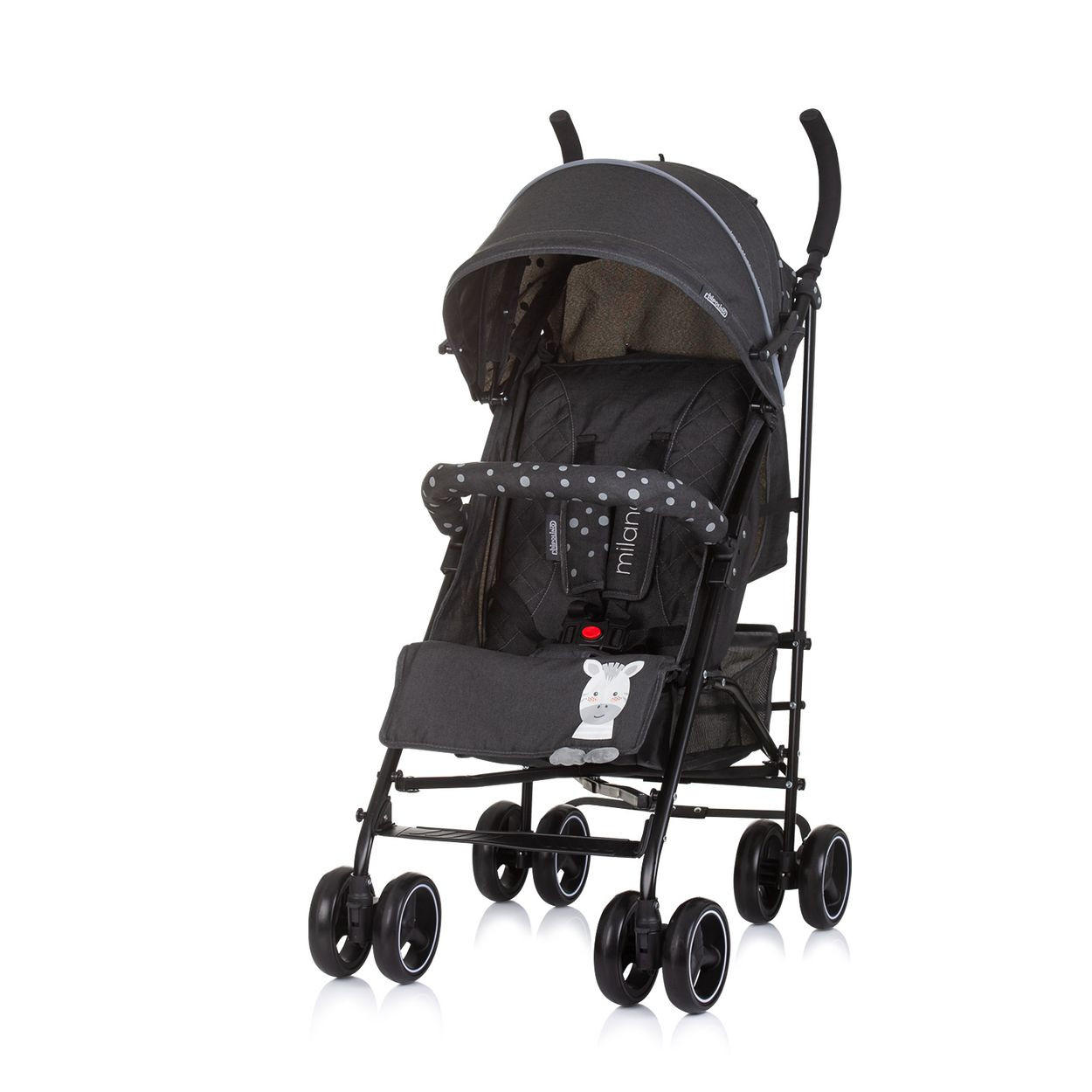 BUGGY Milano schwarz Buggy bis 22 kg, Rückenlehne verstellbar, faltbar - Schwarz, Metall (60/49/105cm) - Chipolino