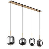 HÄNGELEUCHTE BLACKY I Metall Grau - Grau, Glas (110/18.5/120cm) - Globo Lighting