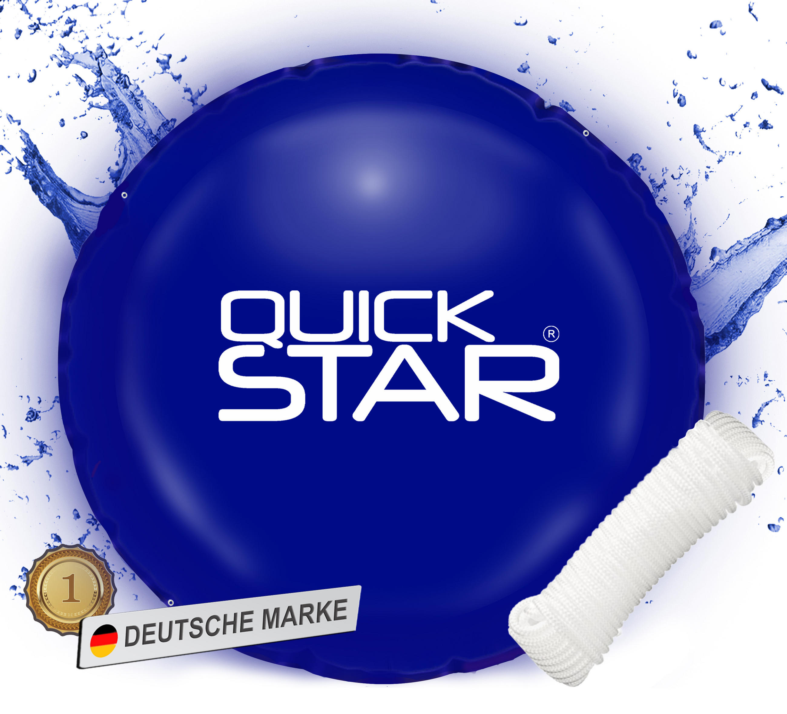 POOLKISSEN Rund ⌀ 500 cm Blau - Blau, Kunststoff (500/500cm) - QUICK STAR