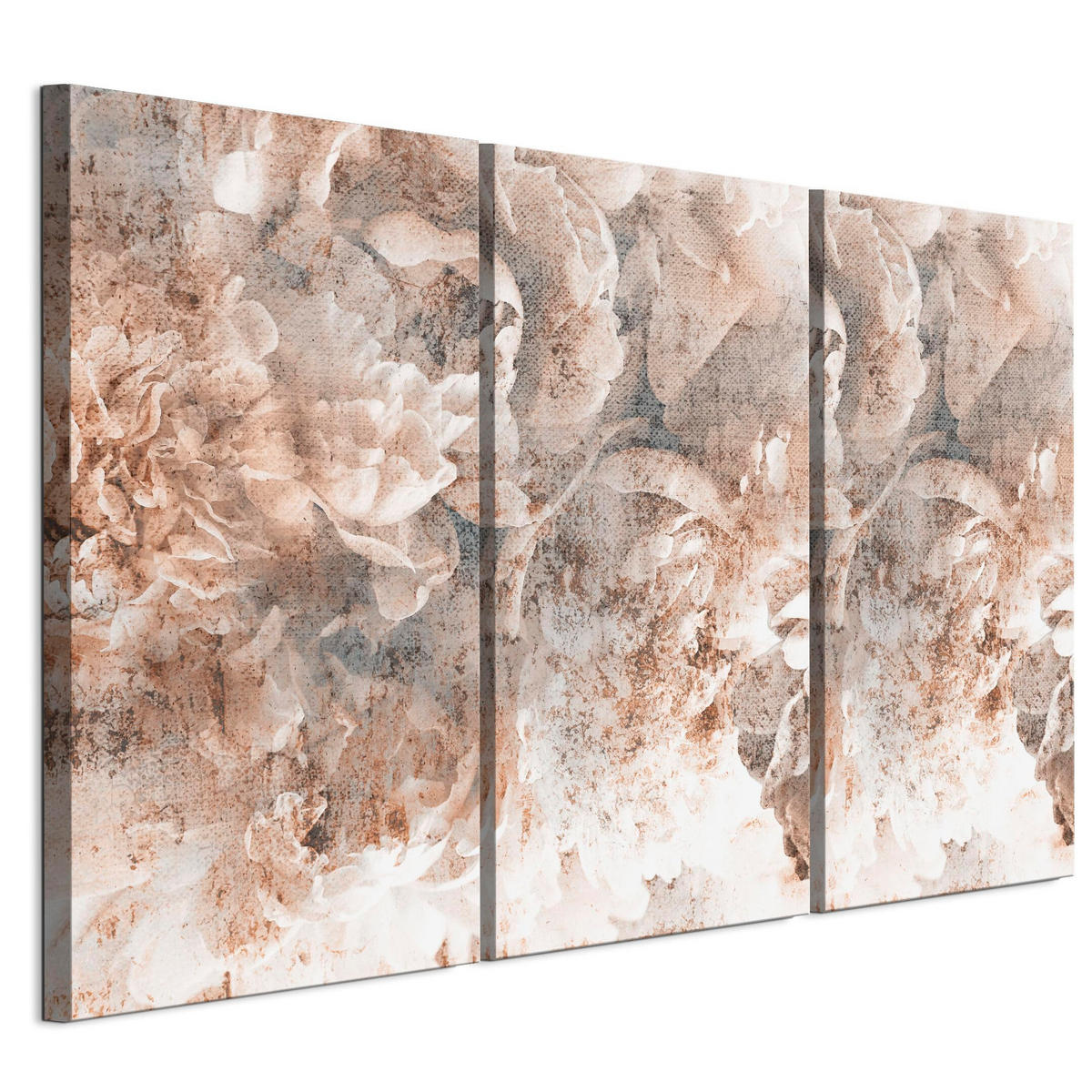 LEINWANDBILD Blumen 3-tlg. 90x60 cm - Multicolor, Holz (90/60cm) - LUMASOUL